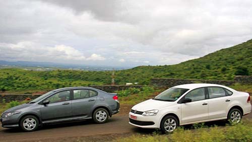 So now time for the Honda City automatic versus Volkswagen Vento automatic