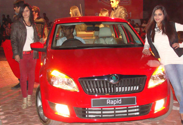Skoda Rapid Apart from cars there were other attractions like a simulator