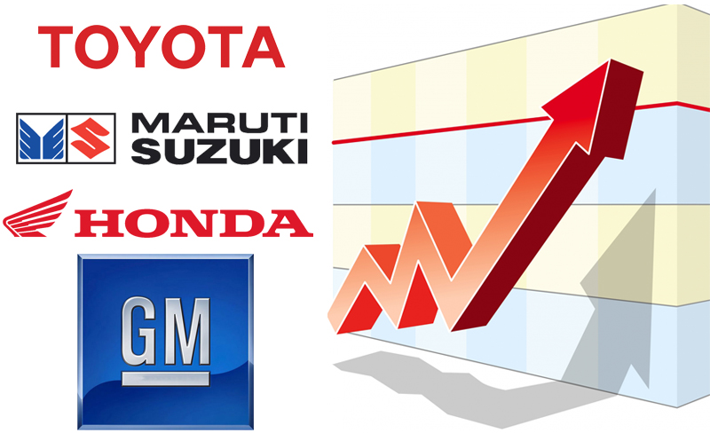 Car Companies Like Toyota, Maruti, Honda and GM May Hike Prices By Up To Rs 25,000 Car Companies Like Toyota, Maruti, Honda and GM May Hike Prices By Up To Rs 25,000