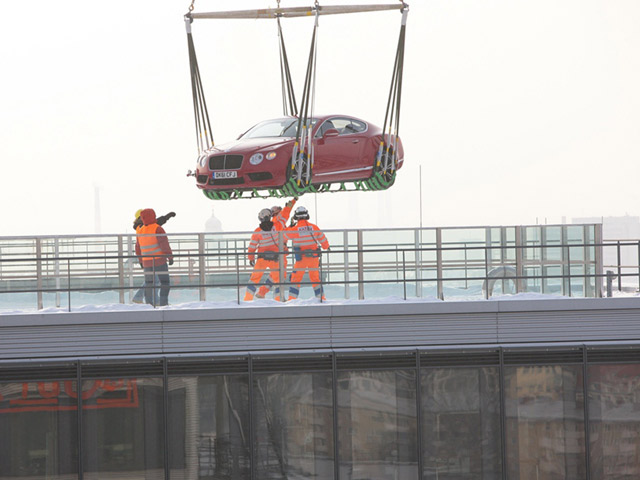 Bentley took to skies for the debut of the Continental V8 Bentley took to skies for the debut of the Continental V8