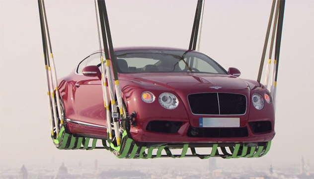 Bentley took to skies for the debut of the Continental V8 Bentley took to skies for the debut of the Continental V8