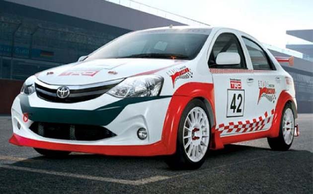Race cars of Toyota Etios showcased in Chennai for the first time Race cars of Toyota Etios showcased in Chennai for the first time