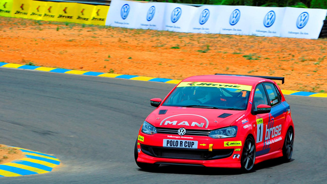 Ameya Walavalkar wins Race One of Round Two in VW Polo R Cup
