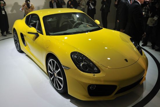 Porsche Cayman sports car disclosed at the 2012 Los Angeles Auto Show