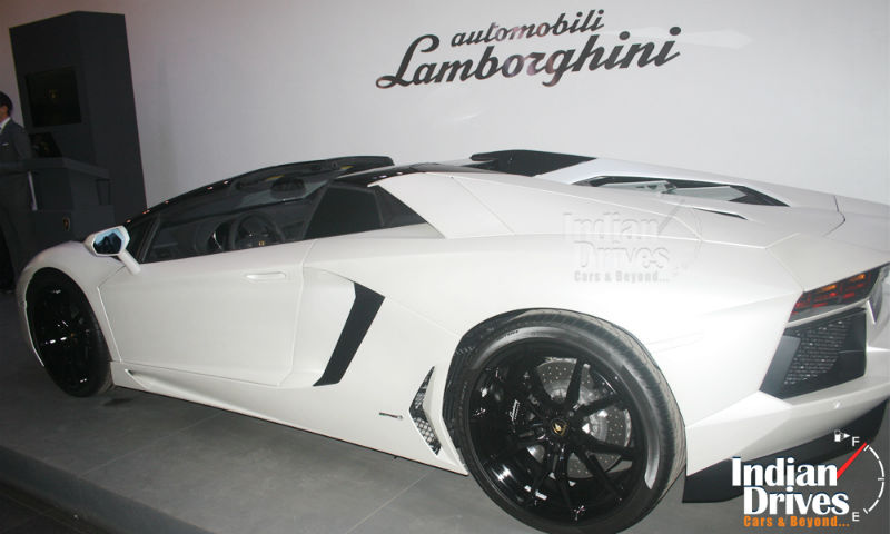 2013 Lamborghini Aventador Roadster back view