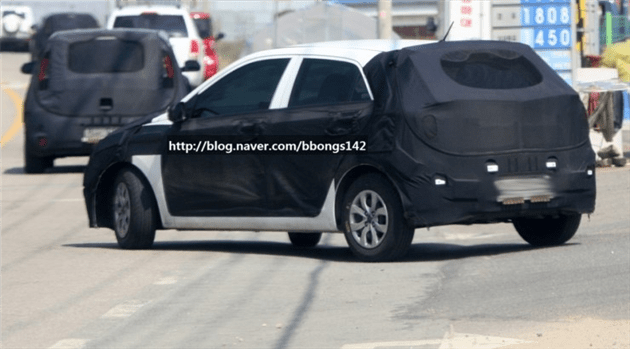 Hyundai i20 spotted testing Back View