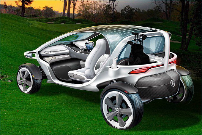 Mercedes-Benz unveils one sweet golf cart Back View