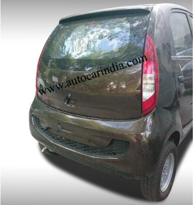 Tata Nano diesel spied Back View Tata Nano diesel spied Back View