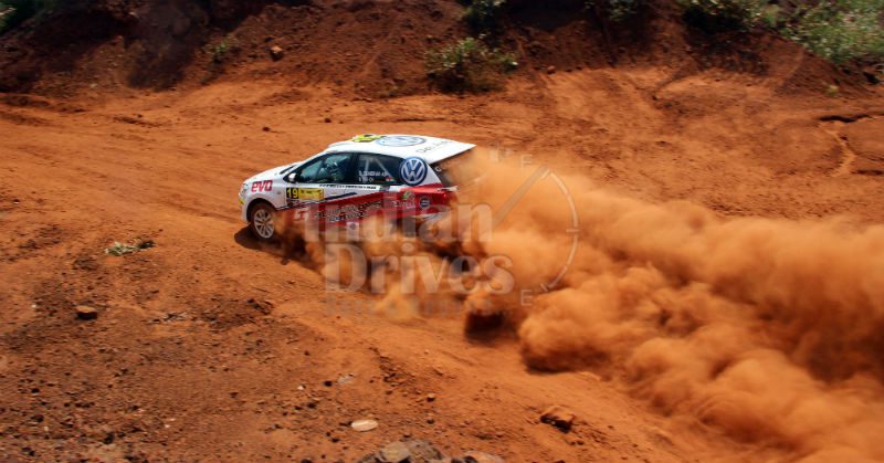 Sirish Chandran in his Volkswagen Polo Rally car Sirish Chandran in his Volkswagen Polo Rally car