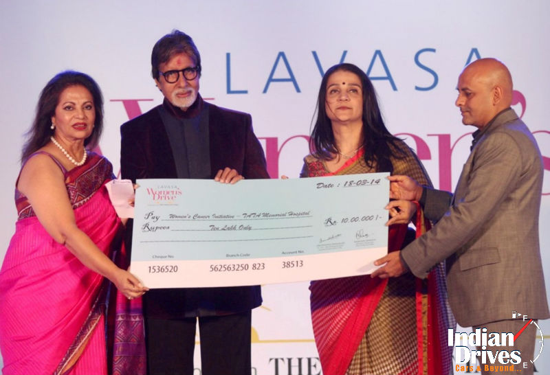 Amitabh Bachchan felicitates winners of 2014 Lavasa Women's Drive 6th edition