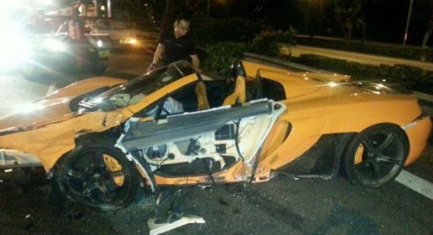 Brand New McLaren 650S Spider Crashed