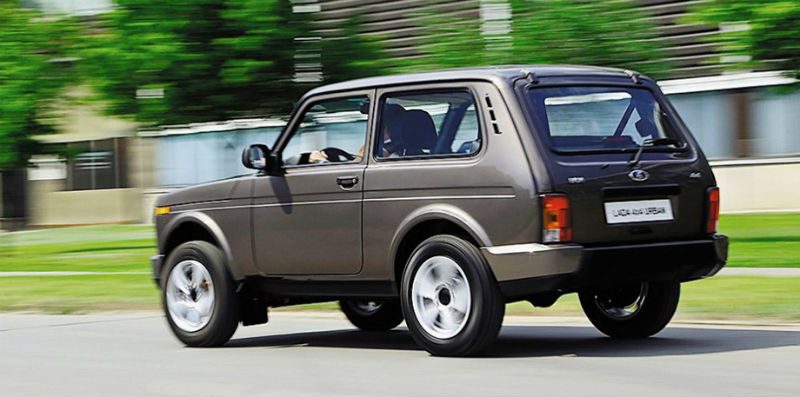 Lada Niva Goes Urban Back View