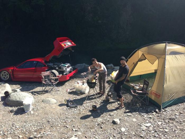 Ferrari F40 Goes Camping