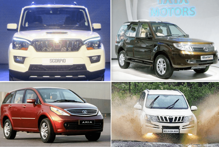Mahindra Scorpio vs Tata Safari Storme vs Tata Aria vs XUV 500: Specifications Comparison