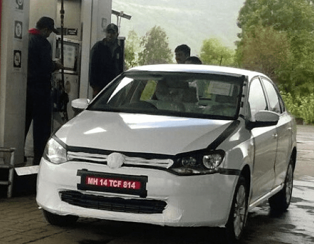 Volkswagen Vento Facelift Spied Testing In India For First Time Volkswagen Vento Facelift Spied Testing In India For First Time