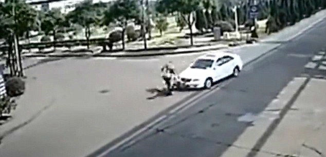 Car Crash Turned Biker Into A Fireball