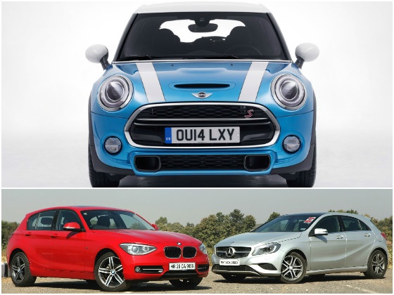 MINI Cooper 5-Door vs BMW 1-Series vs Mercedes A-Class - Diesel Hatchbacks Spec Comparison