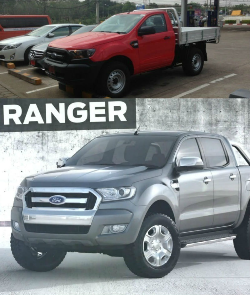 2015 Ford Ranger Facelift Spied In Thailand Without Camouflage