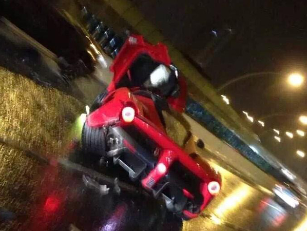 LaFerrari Crashed In Shanghai, China LaFerrari Crashed In Shanghai, China