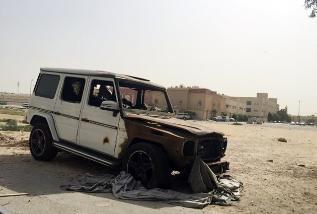 Mercedes G-Wagon Burst Into Flames In Dammam, Saudi Arabia