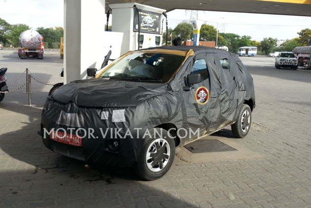 Renault Compact Car XBA (aka Kayou) Spotted Testing In India