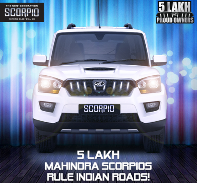 Five Lakh Mahindra Scorpios Sold in India Five Lakh Mahindra Scorpios Sold in India