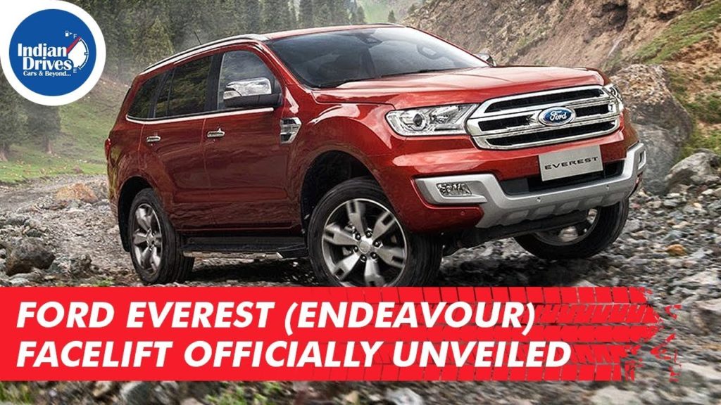 Ford Everest (Endeavour) Facelift Officially Unveiled