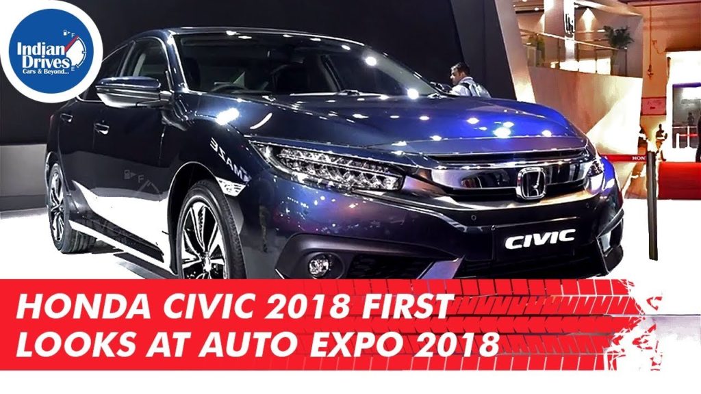Honda Civic 2018 First Looks Revealed At Auto Expo 2018