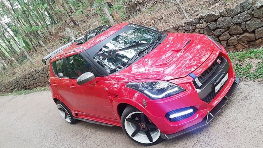 Maruti Swift Modded To Look Like A Nissan GT-R