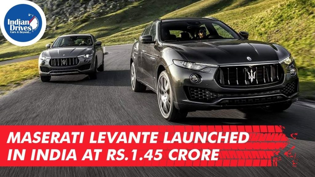 Maserati Levante Launched In India At Rs.1.45 Crore