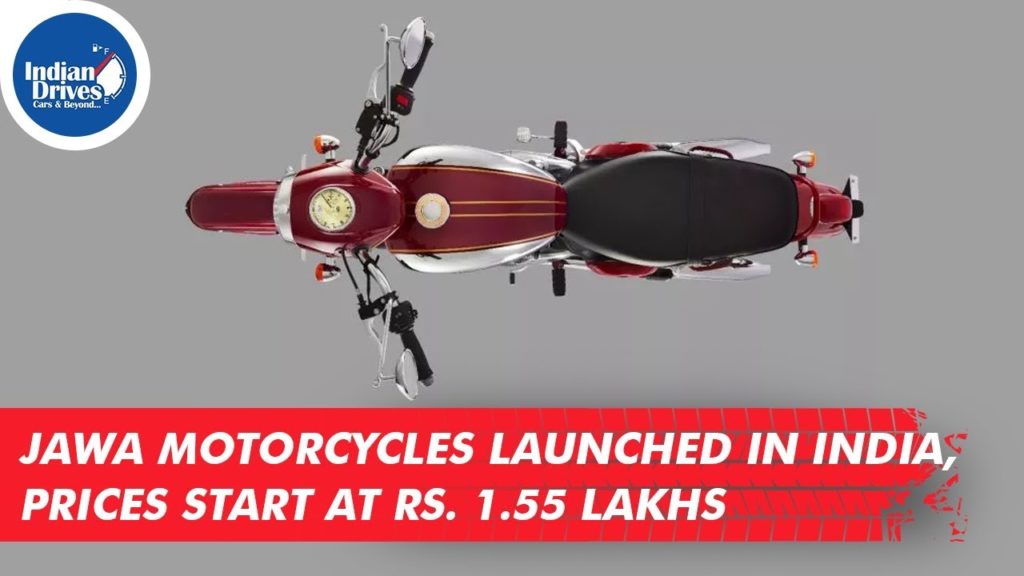 Jawa Motorcycles Launched In India, Prices Start At Rs. 1.55 Lakhs