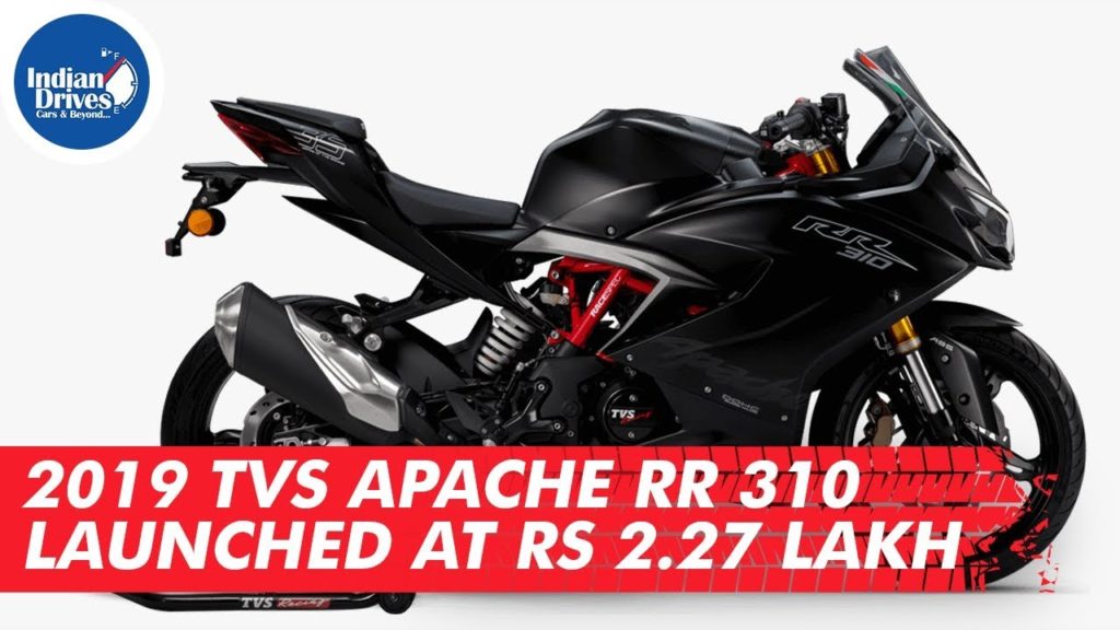 2019 TVS Apache RR 310 Launched At Rs 2.27 Lakh