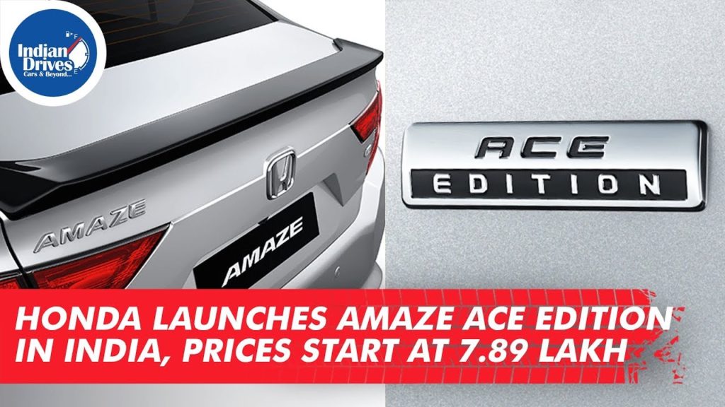 Honda Launches Amaze Ace Edition In India, Prices Start At 7.89 Lakh