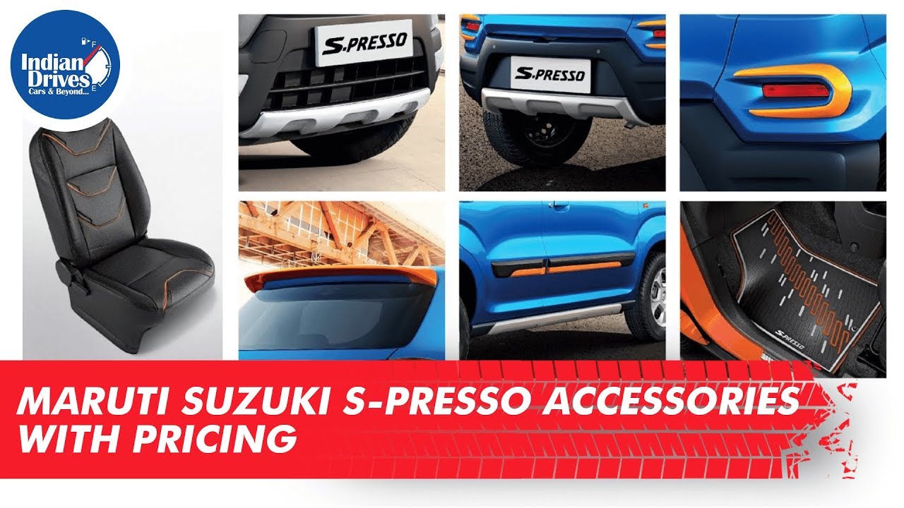 Maruti Suzuki SPresso Accessories With Pricing Details