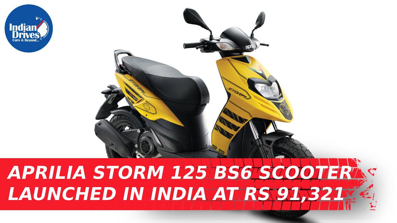 Aprilia Storm 125 BS6 Scooter Launched In India At Rs 91,321