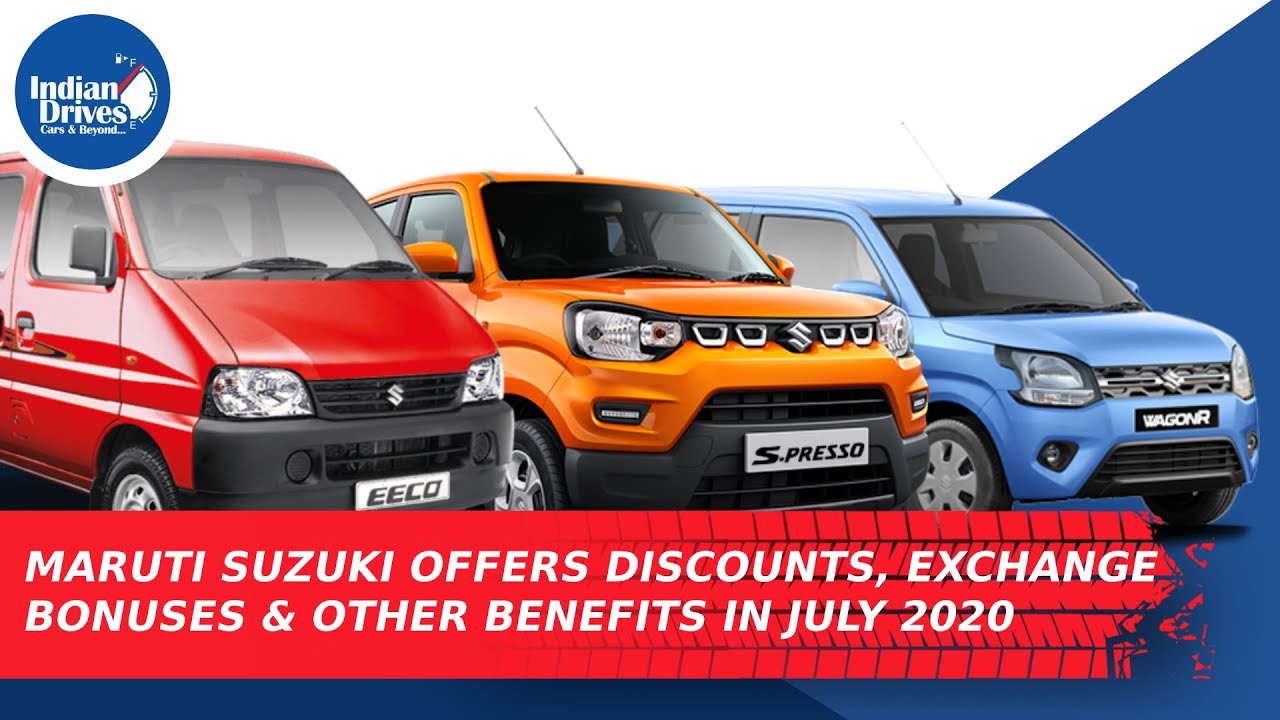 Maruti Suzuki Offers Discounts, Exchange Bonuses & Other Benefits In July 2020