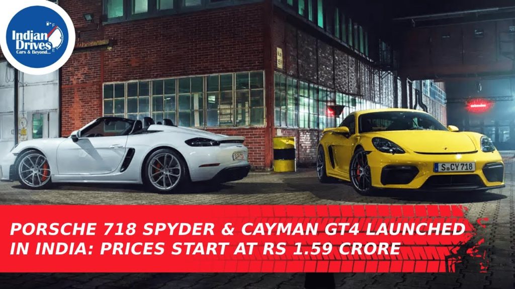 Porsche 718 Spyder & Cayman GT4 Launched In India: Prices Start At Rs 1.59 Crore