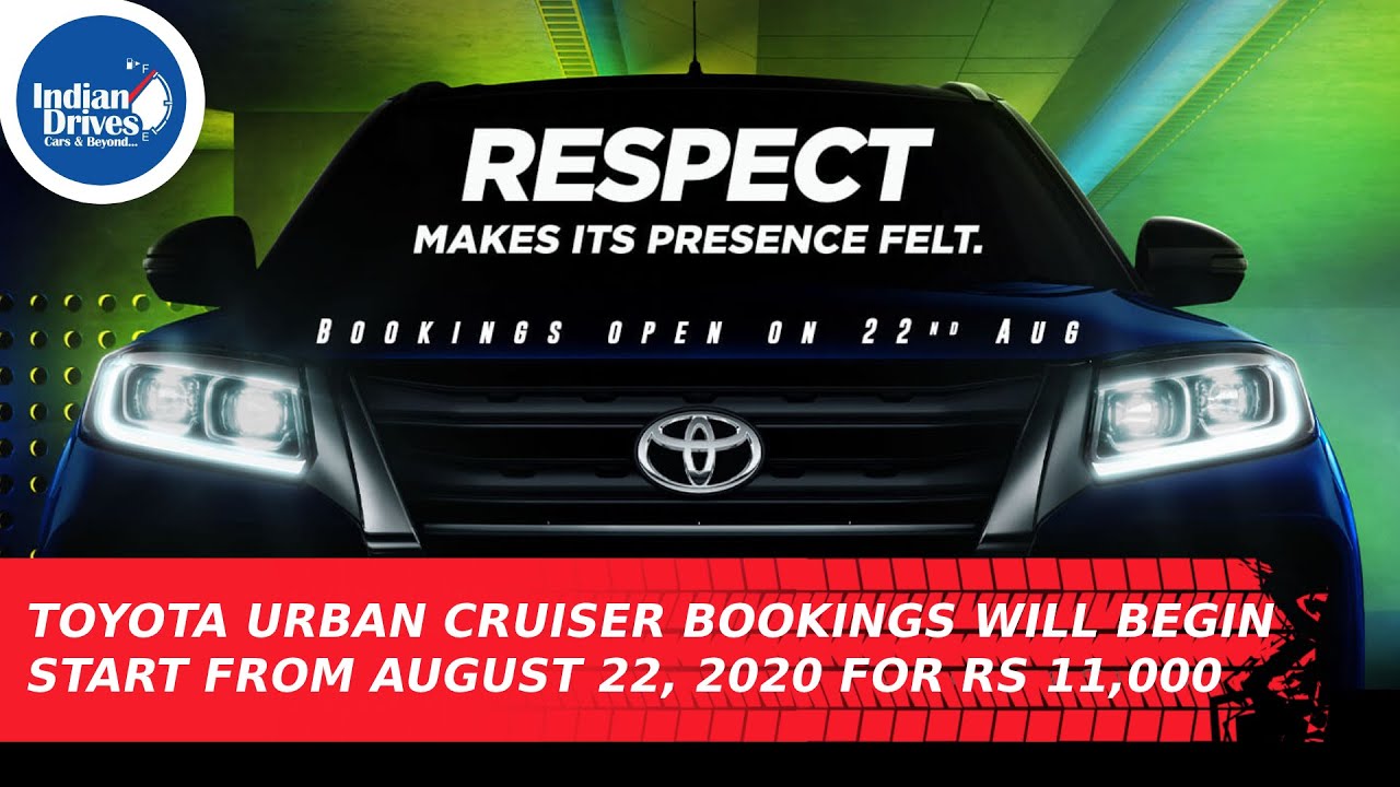 Toyota Urban Cruiser Bookings Will Start From August 22, 2020 for Rs 11,000