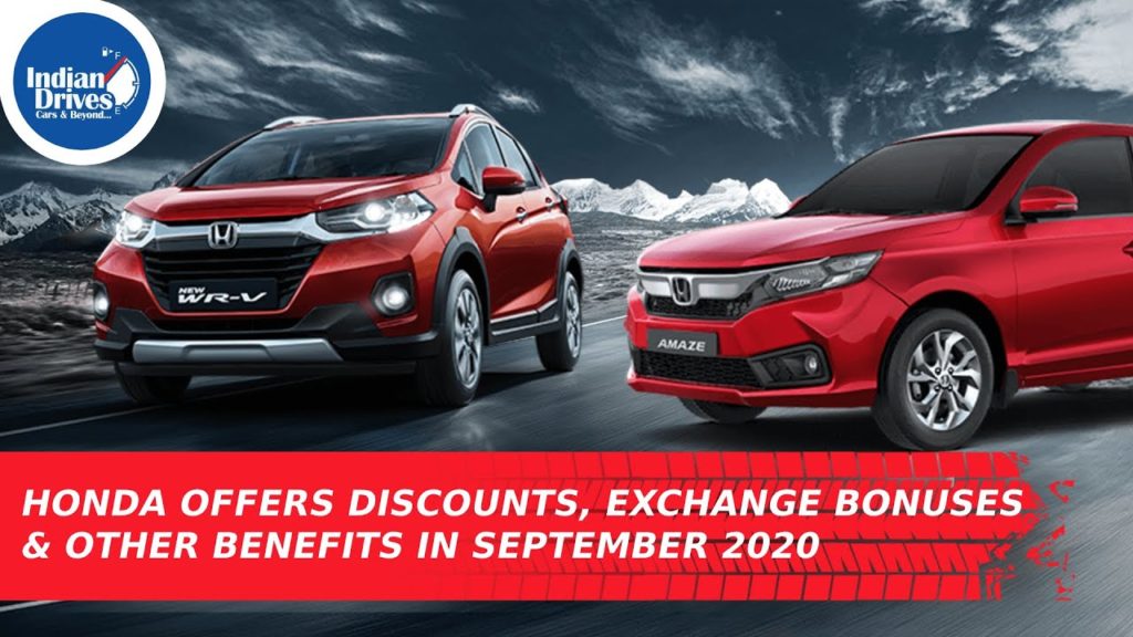 Honda Offers Discounts, Exchange Bonuses & Other Benefits In September 2020