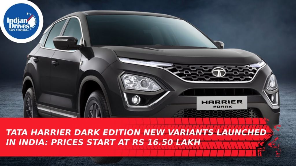 Tata Harrier Dark Edition New Variants Launched In India: Prices Start At Rs 16.50 Lakh