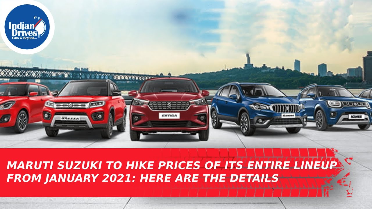 Maruti Suzuki To Hike Prices Of Its Entire Lineup From January 2021: Here Are The Details