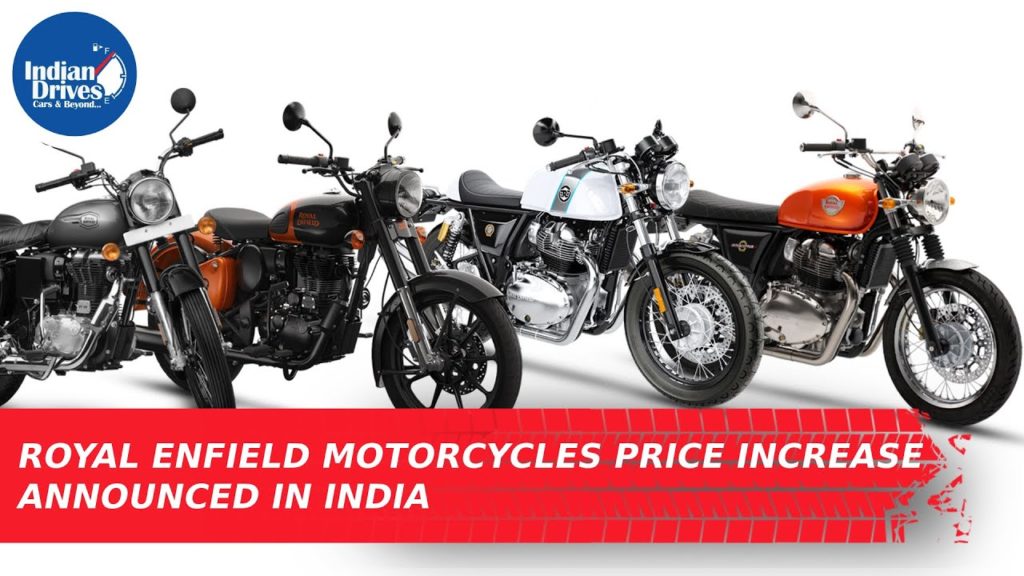 Royal Enfield Motorcycles Price Increase Announced In India