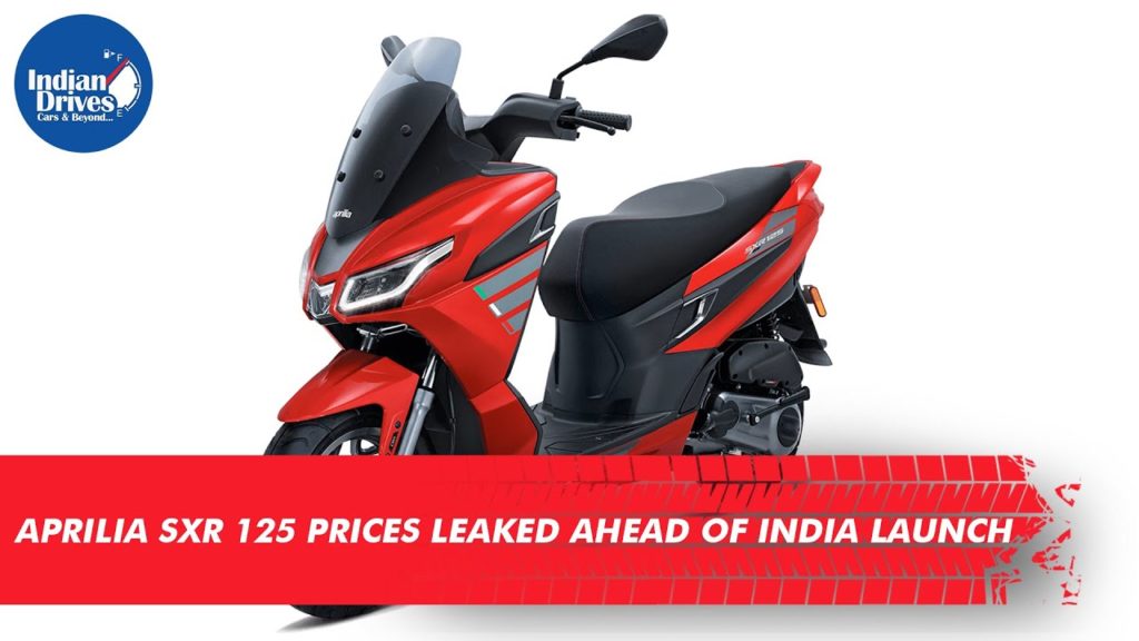 Aprilia SXR 125 Prices Leaked Ahead Of India Launch