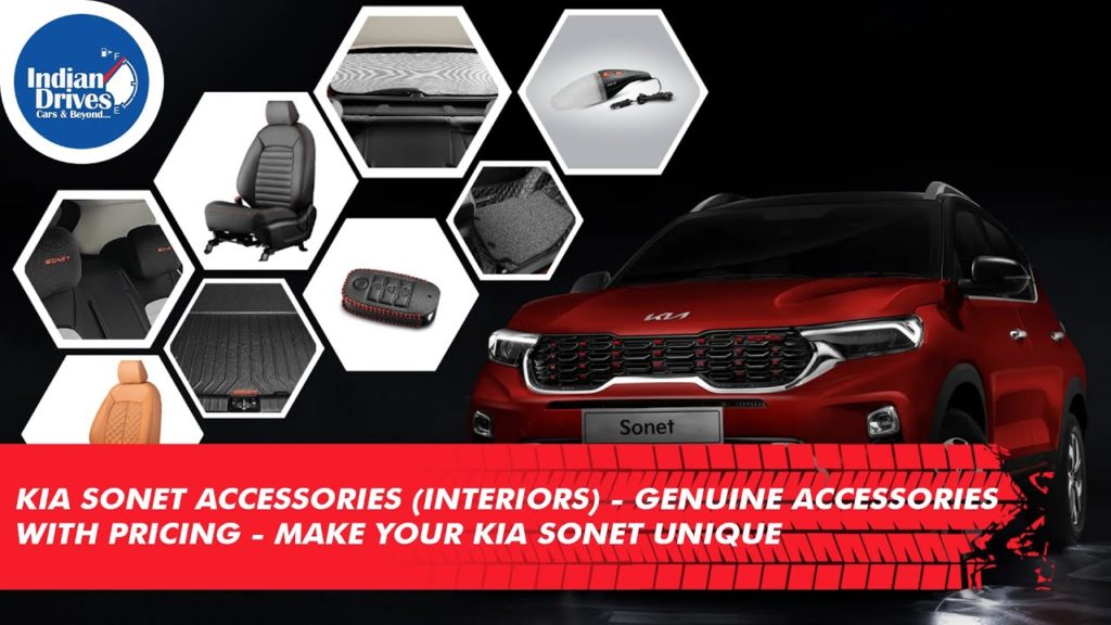 Kia Sonet Accessories (Interiors) – Genuine Accessories With Pricing & Make Your Kia Sonet Unique
