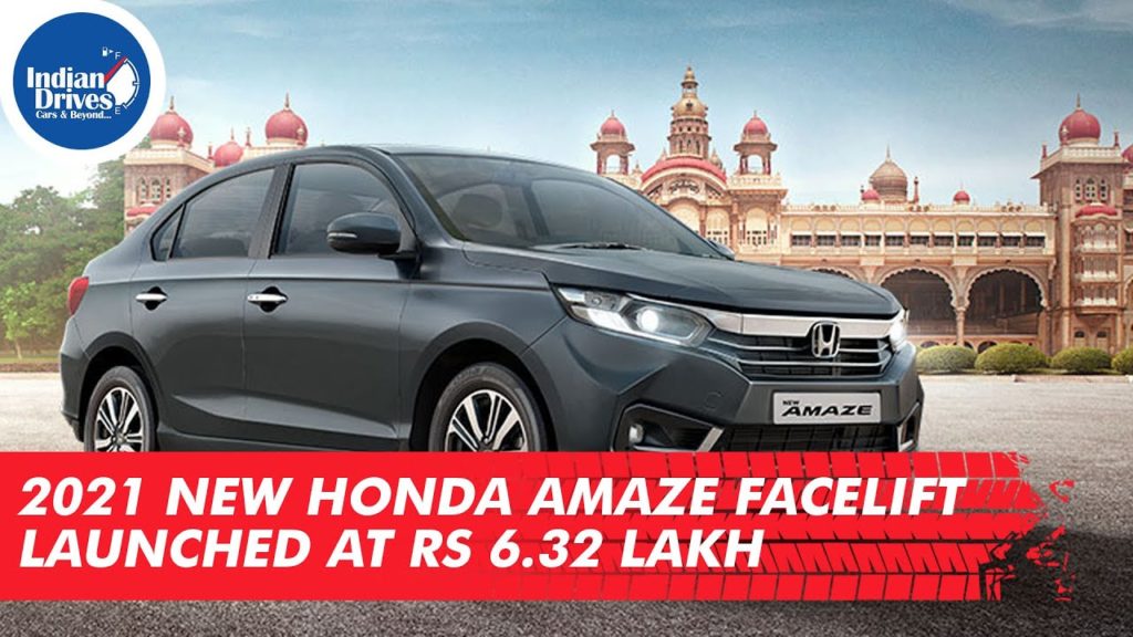 2021 New Honda Amaze Facelift Launched At Rs 6.32 Lakh In India